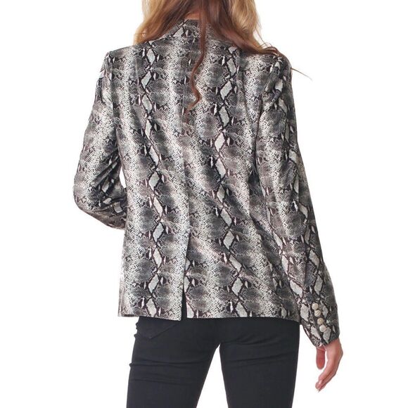 NWOT Generation Love Sasha Snake Print Velvet Blazer - Picture 4 of 9